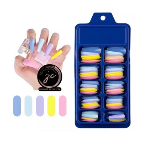Uñas Postizas de colores x 100
